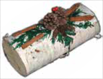 12-inch Holiday Yule Log